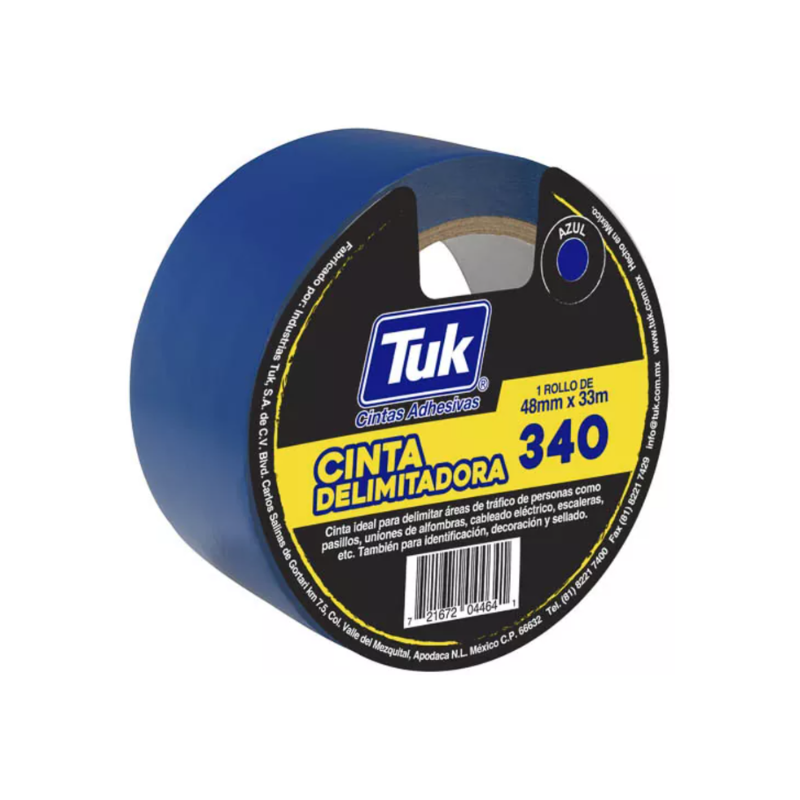 CINTA DELIMITADORA DE VINILO TUK 340 48 MM X 33 M - 1 PIEZA