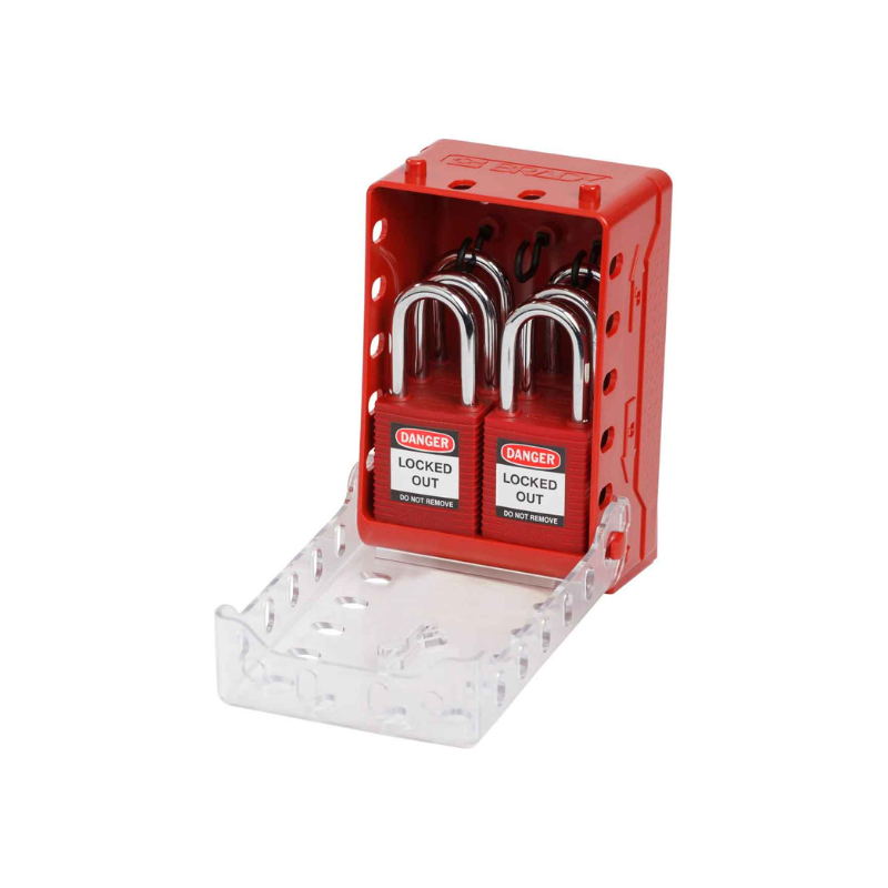 CAJA DE SEGURIDAD ULTRACOMPACTA + 6 CERRADURAS ROJAS - BRADY