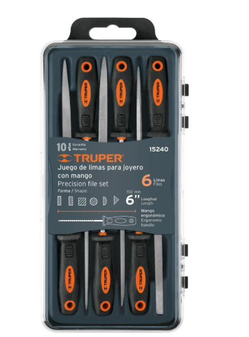 JUEGO DE 6 LIMAS CON MANGO PARA JOYERO - TRUPER