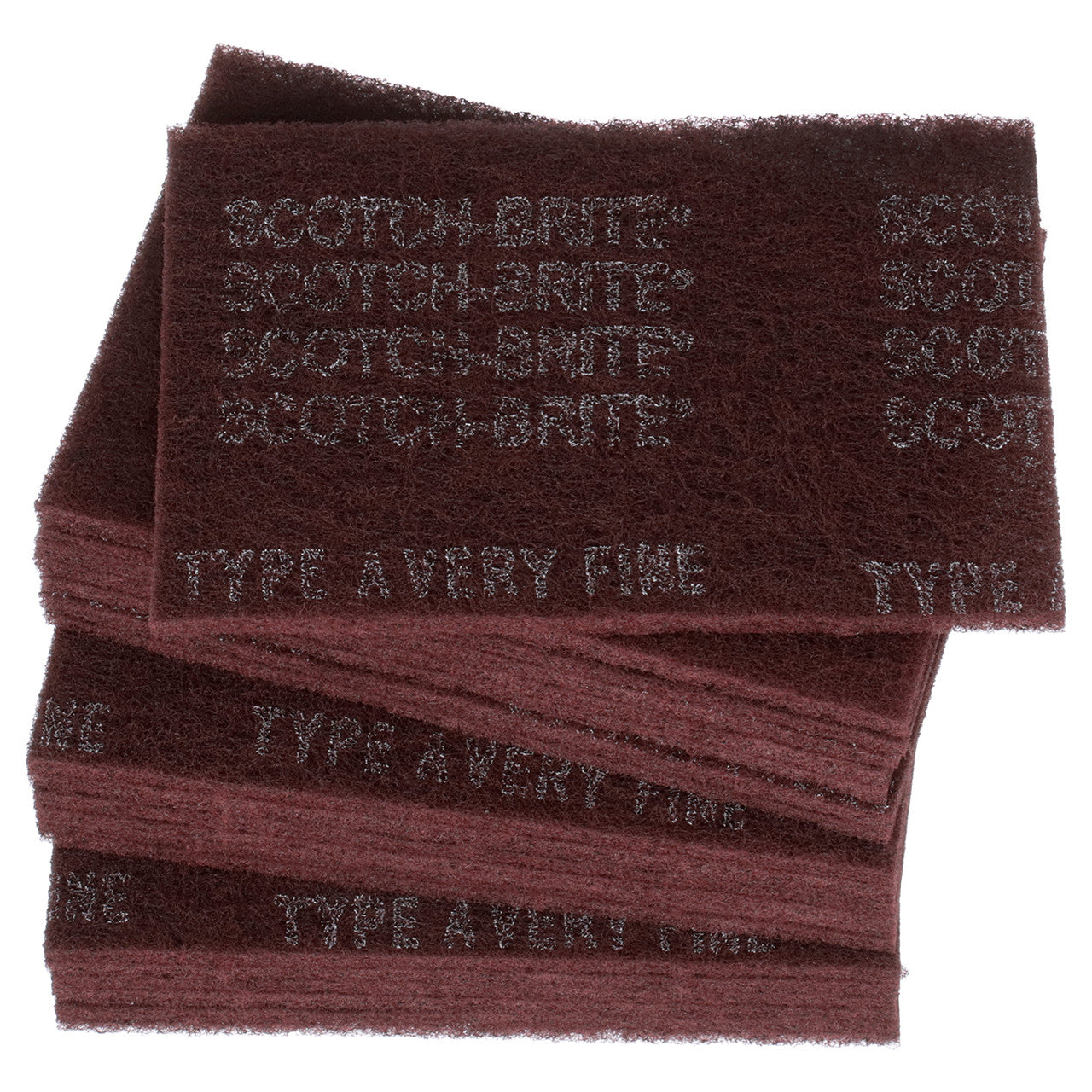 SCOTCH-BRITE HAND PAD 7447 - A/O VERY FINE - MAROON - 6 IN X 9 IN - 20/CARTON