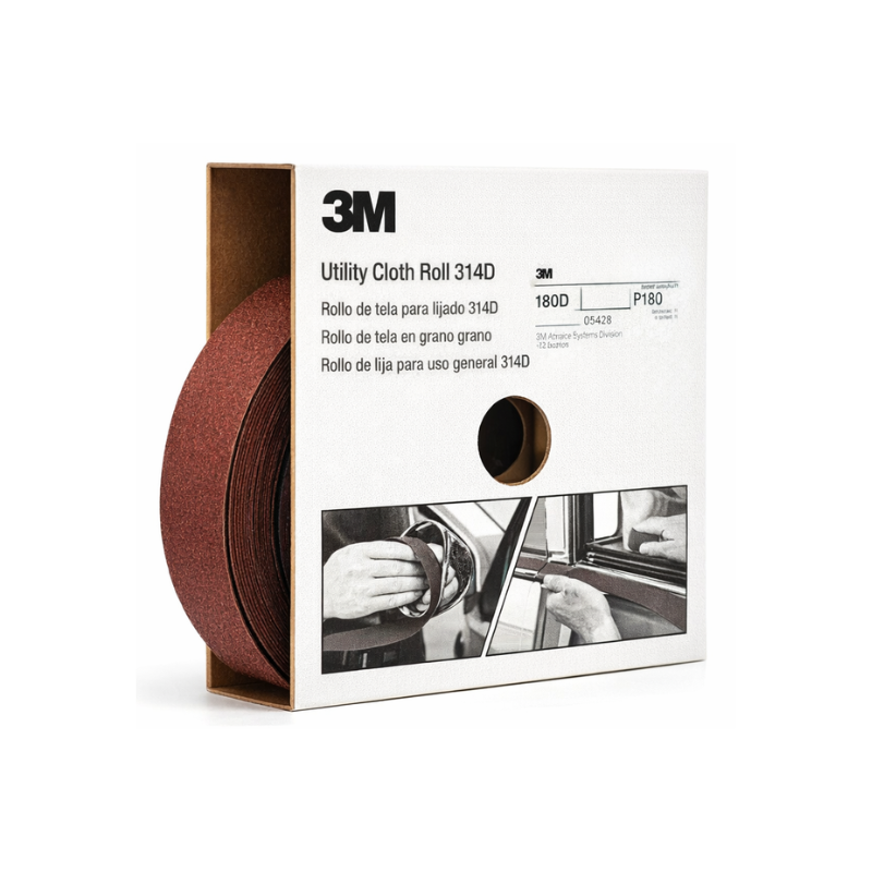 ROLLO DE LIJA DE TELA 3M 314D P150 - 1-1/2 IN X 50 YD - 1 PIEZA