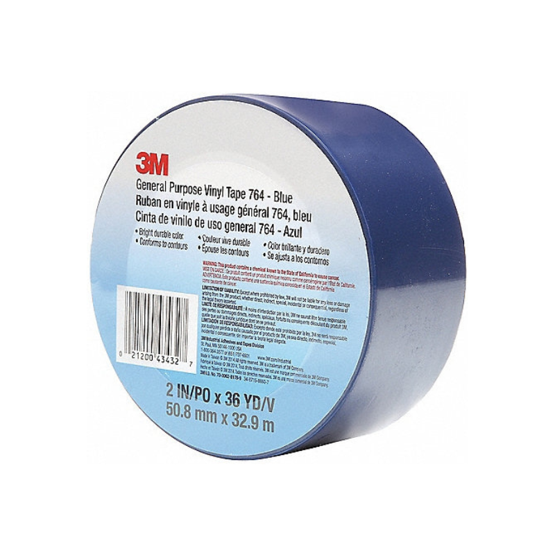 CINTA DE VINIL 3M 764 AZUL PARA USO GENERAL 50.8 MM X 33 M