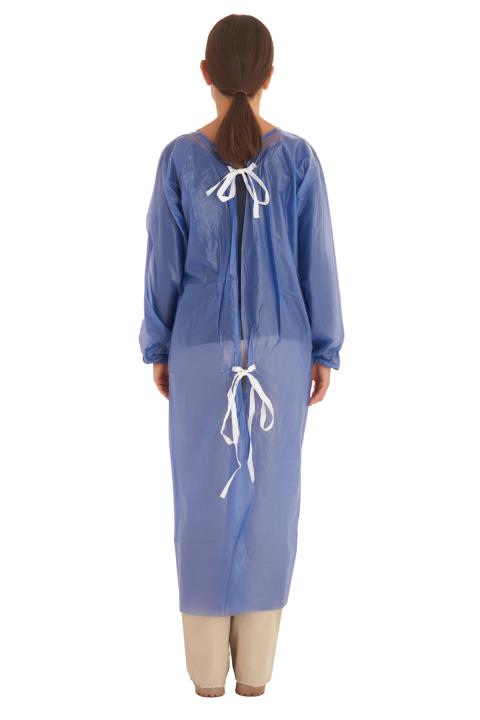 MANDIL DE PVC 6 MIL COLOR AZUL - ANSELL ALPHATEC 56-903 - 1 CAJA CON 12 MANDILES