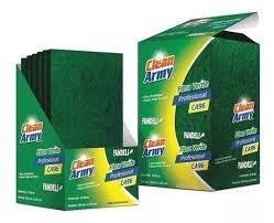 FIBRA ABRASIVA FANDELI CLEAN ARMY CA‑96 VERDE - 12 PIEZAS