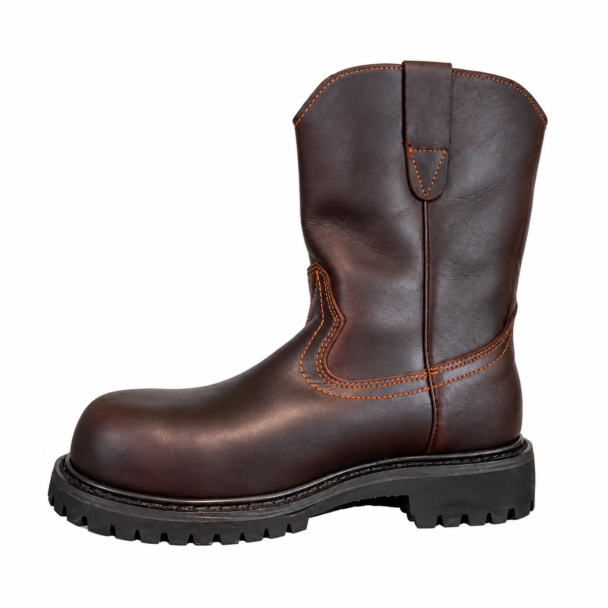 BOTA DE SEGURIDAD D’MAGNO MOD. 015 PIEL TABACO CON CASCO