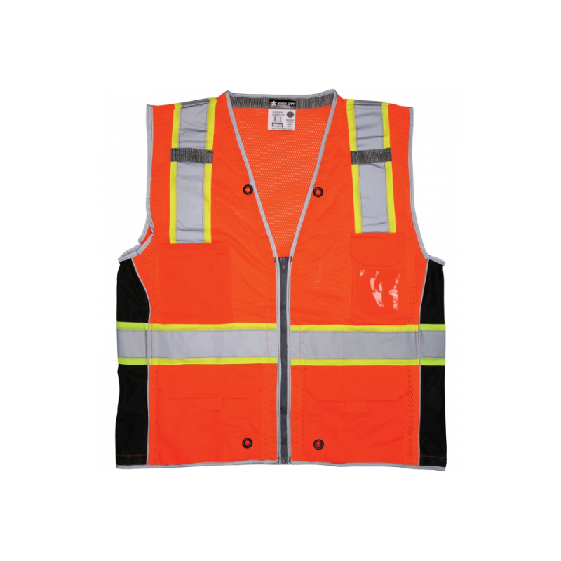CHALECO TIPO MINERO DE ALTA VISIBILIDAD NARANJA CLASE II
