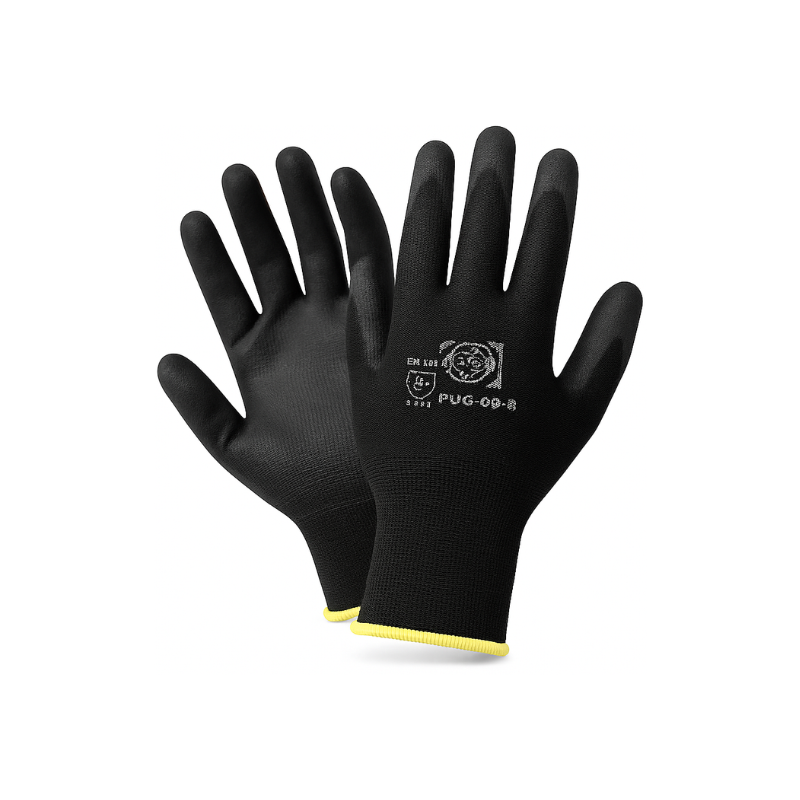 GUANTES DE POLIÉSTER CON RECUBRIMIENTO DE POLIURETANO PUG‑09 - 1 PAR