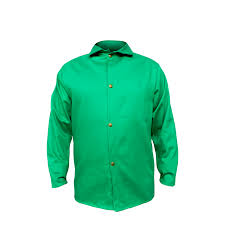 CHAMARRA ANTIFLAMA VERDE 9 OZ, TALLA L - 1 PIEZA