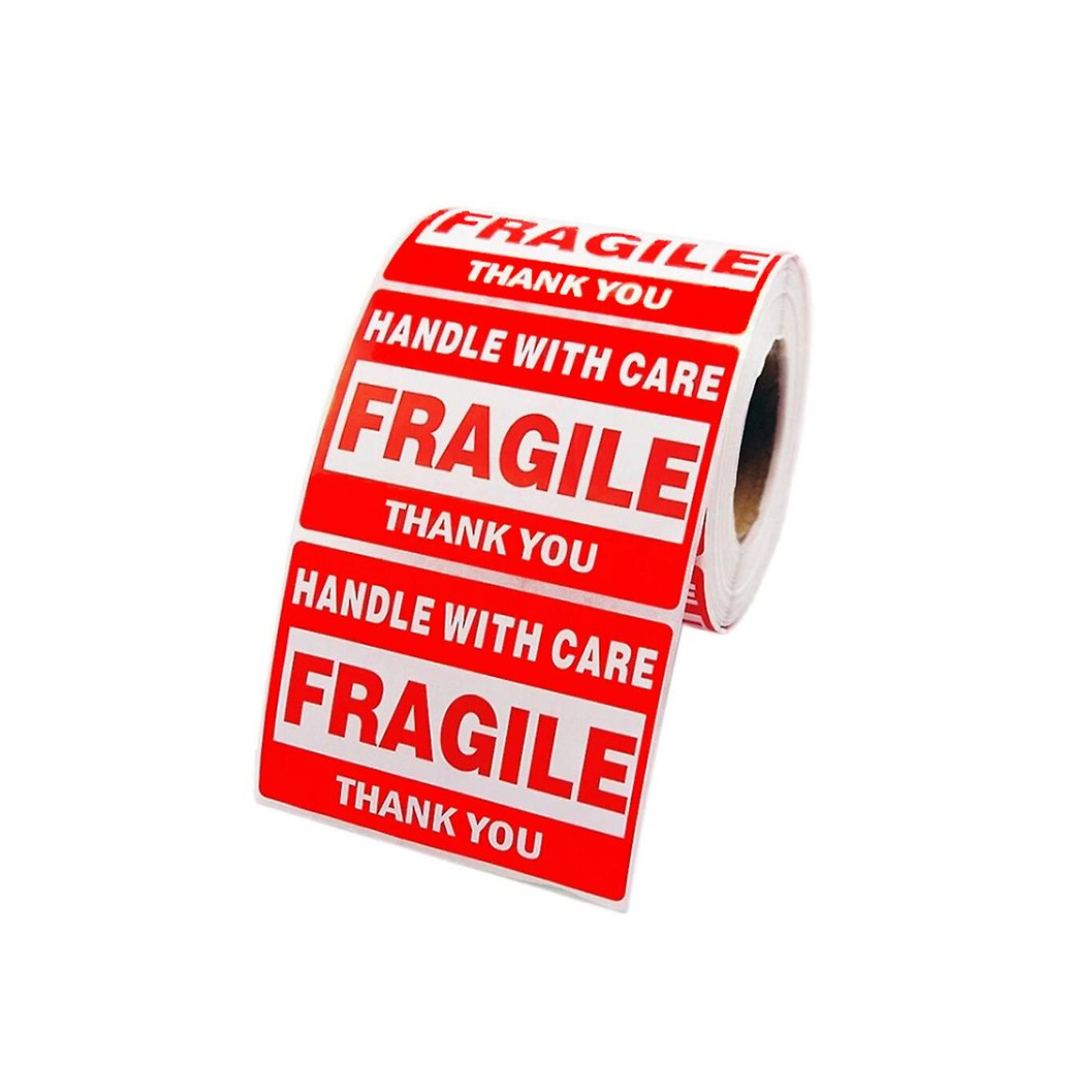 Rollo de Etiquetas 3" x 5" - Fragile Handle With Care - 500 piezas