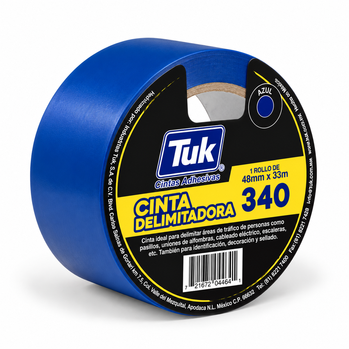 CINTA DELIMITADORA DE VINILO TUK 340 48 MM X 33 M - 1 PIEZA