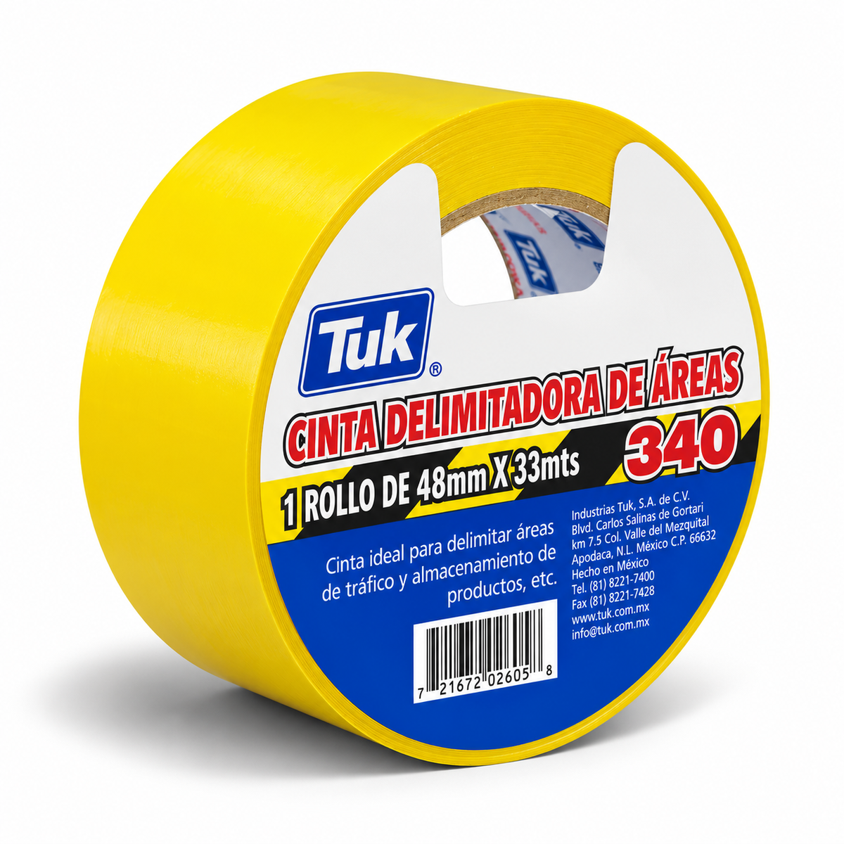CINTA DELIMITADORA TUK 340 AMARILLA 48 MM X 33 M