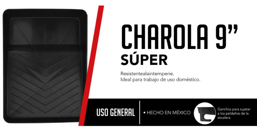 CHAROLA PLASTICA ECONOMICA 9" BYP - 1 PZA