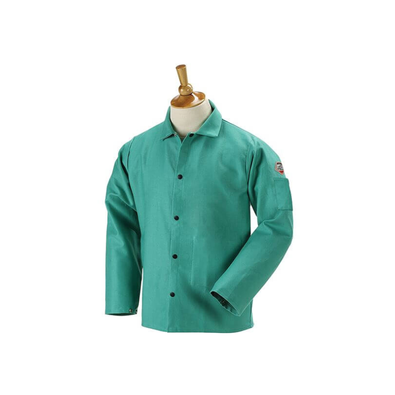 CHAMARRA ANTIFLAMA DE ALGODÓN REVCO 36" VERDE RV-60-3044 - 1 PIEZA