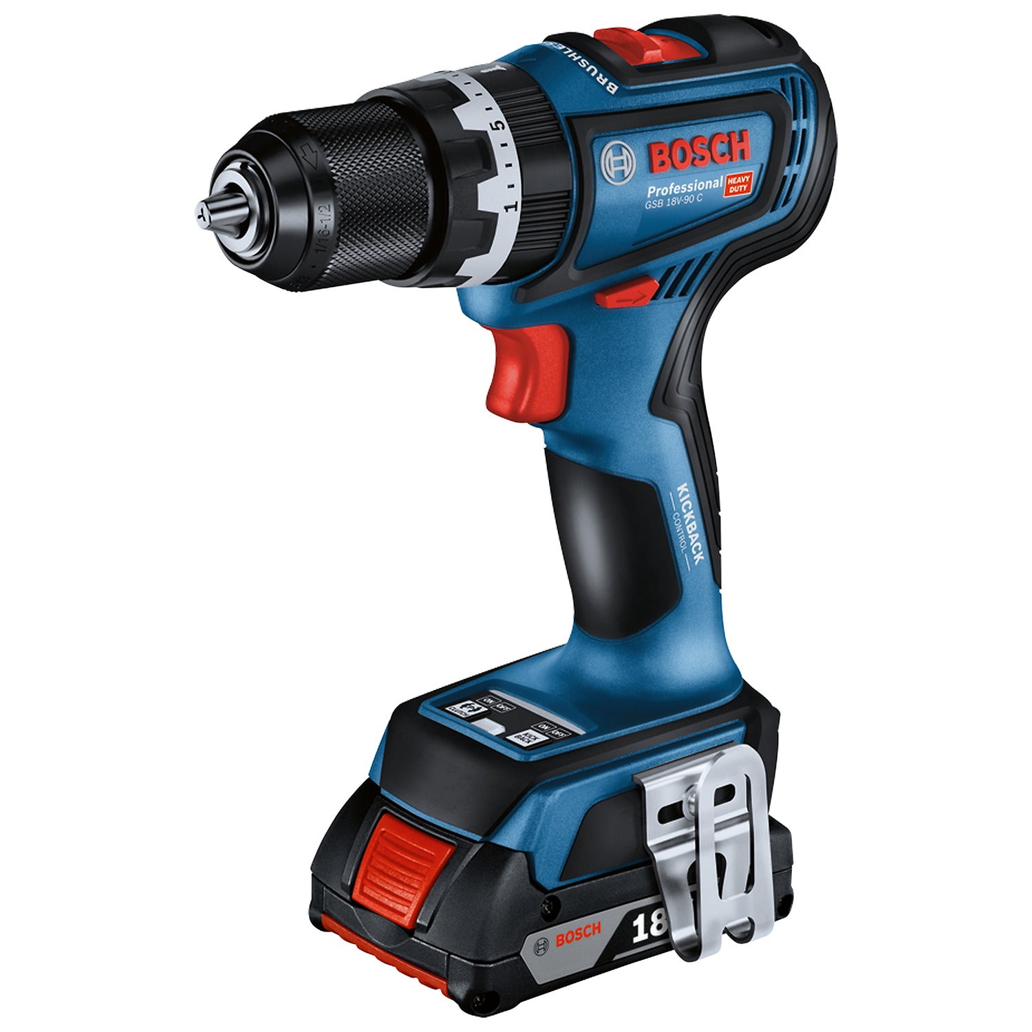 ROTOMARTILLO BOSCH GSB 18V-90C CON 2 BATERÍAS + MALETÍN