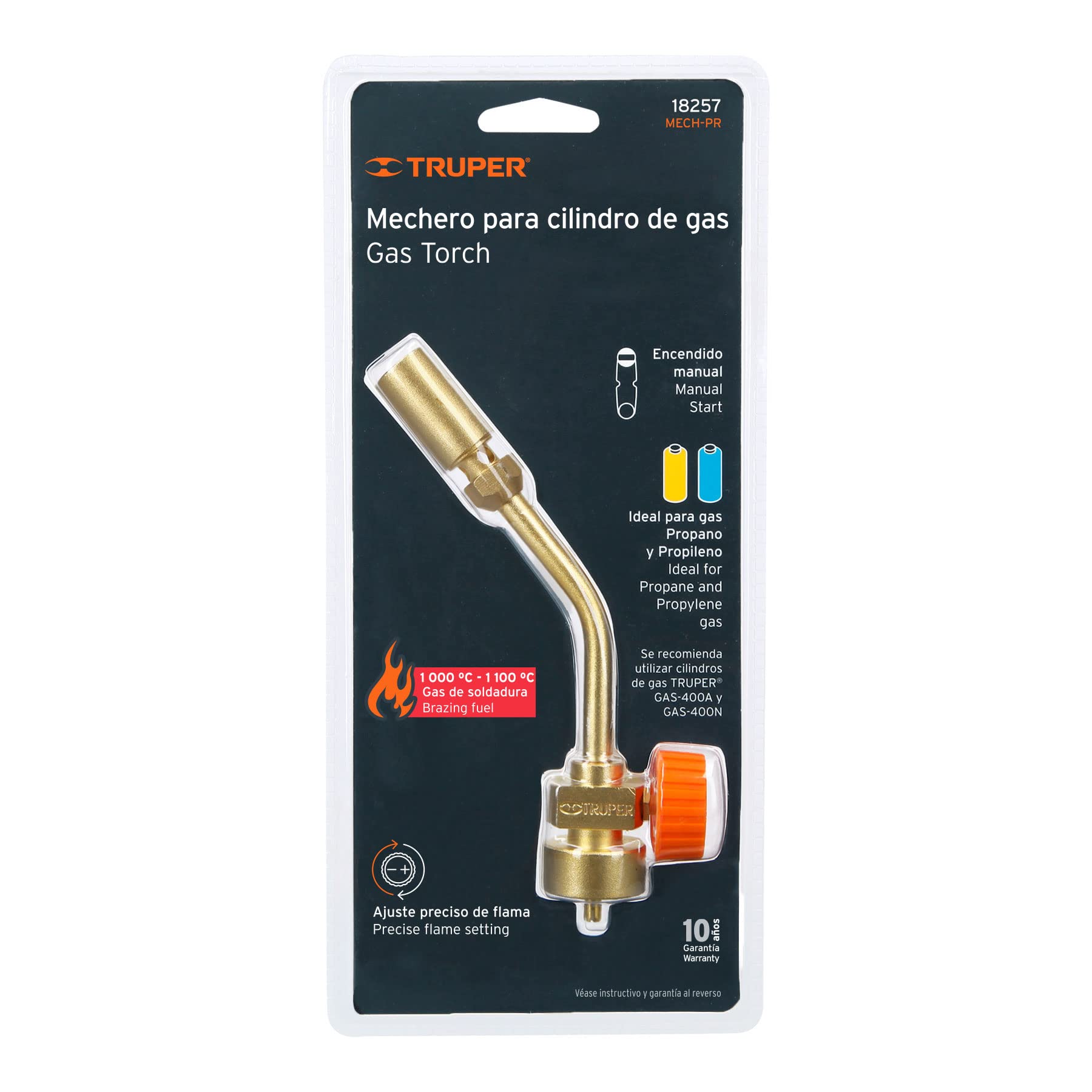 MECHERO PARA TANQUE DE GAS PROPANO TRUPER - 1 PZA