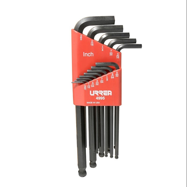 JUEGO DE 13 LLAVES HEXAGONALES “L” EN PULGADAS PUNTA DE BOLA RACK - 1 PIEZA