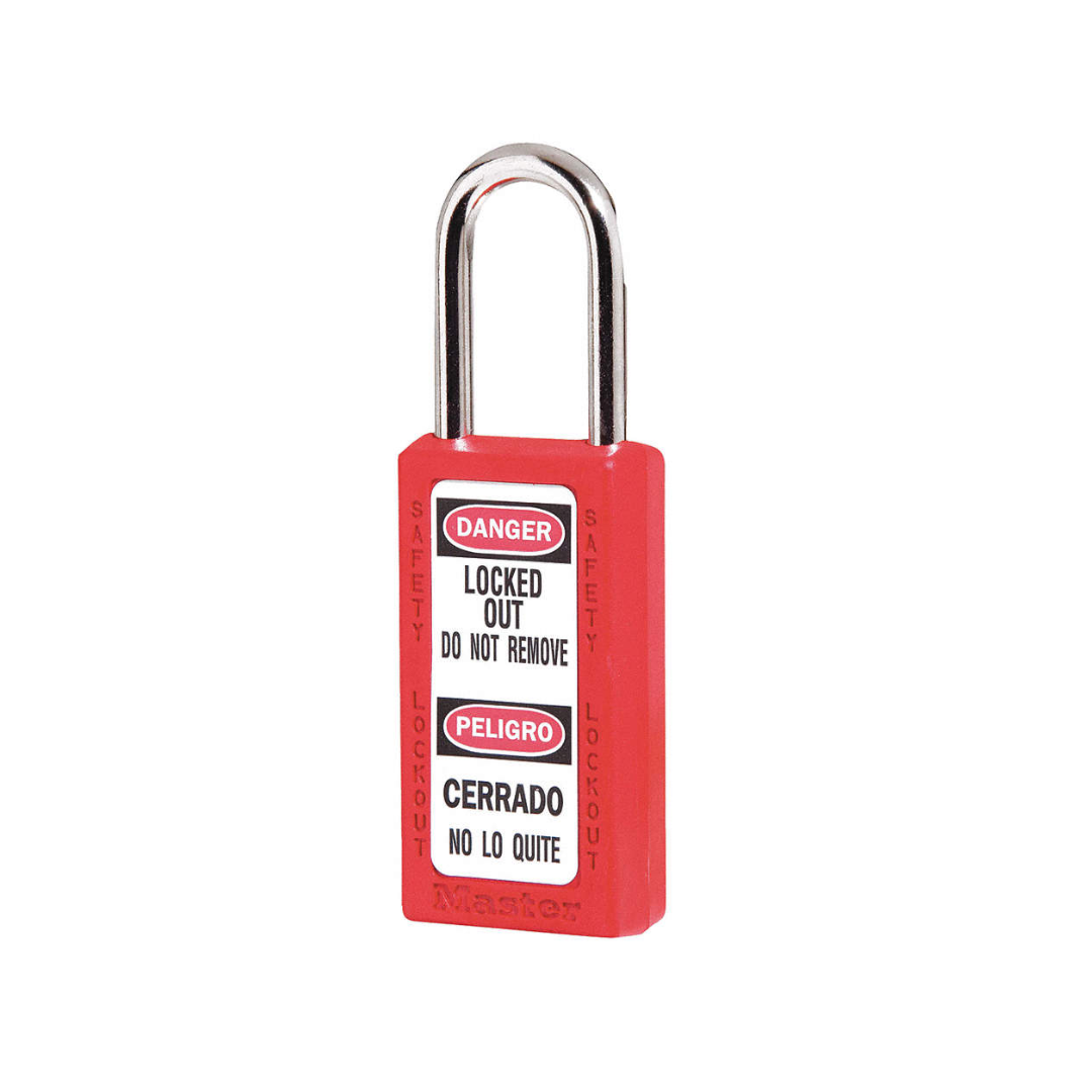 Candado de Bloqueo Rojo con Llave - 411RED - 5 piezas - Master