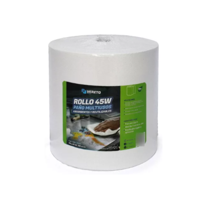 ROLLO PAÑO MULTIUSOS VERETO 45W – 700 HOJAS