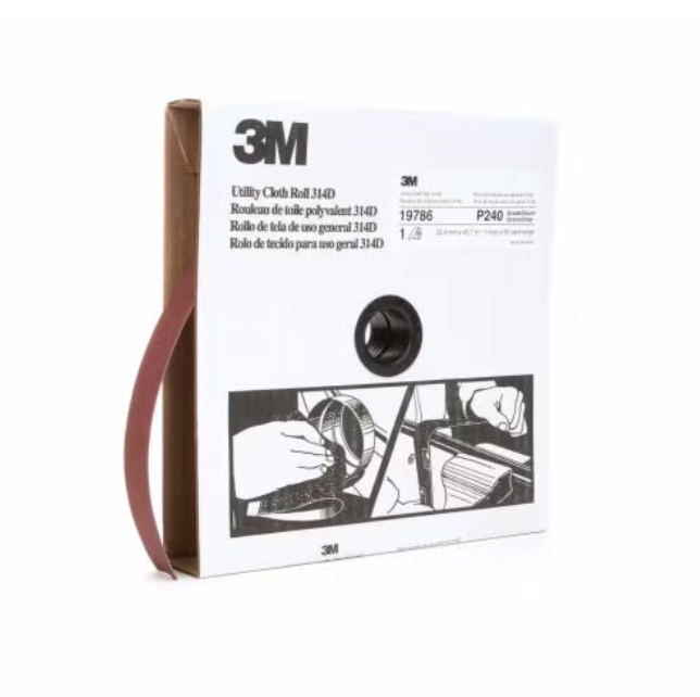 ROLLO DE LIJA DE TELA 3M 314D P100 - 1.5 IN x 50 YD - 1 PIEZA