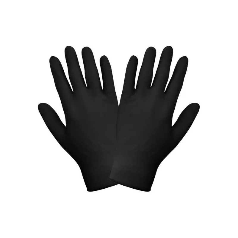 GUANTES DE NITRILO DESECHABLES NEGROS SAFE FIT 705BPF - 100 PIEZAS