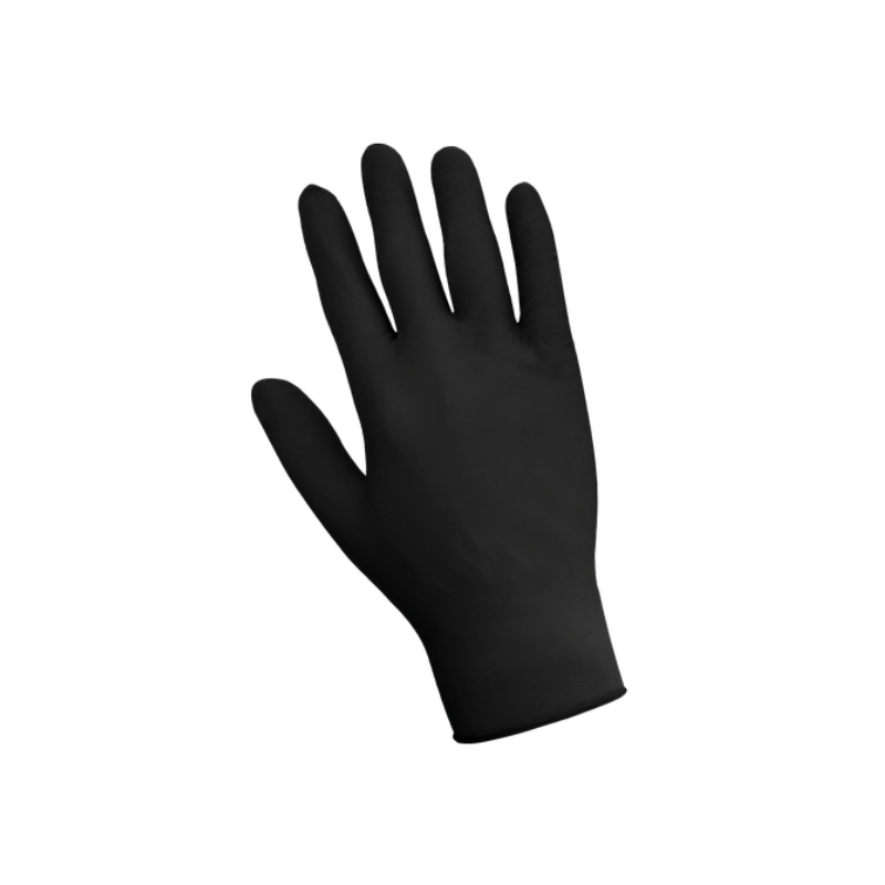 GUANTES DE NITRILO DESECHABLES NEGROS SAFE FIT 705BPF - 100 PIEZAS