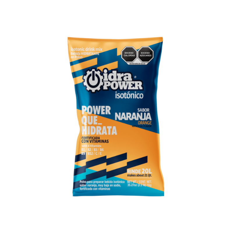 IDRAPOWER BEBIDA HIDRATANTE SIN AZÚCAR VARIOS SABORES 1 KG - 1 PIEZA