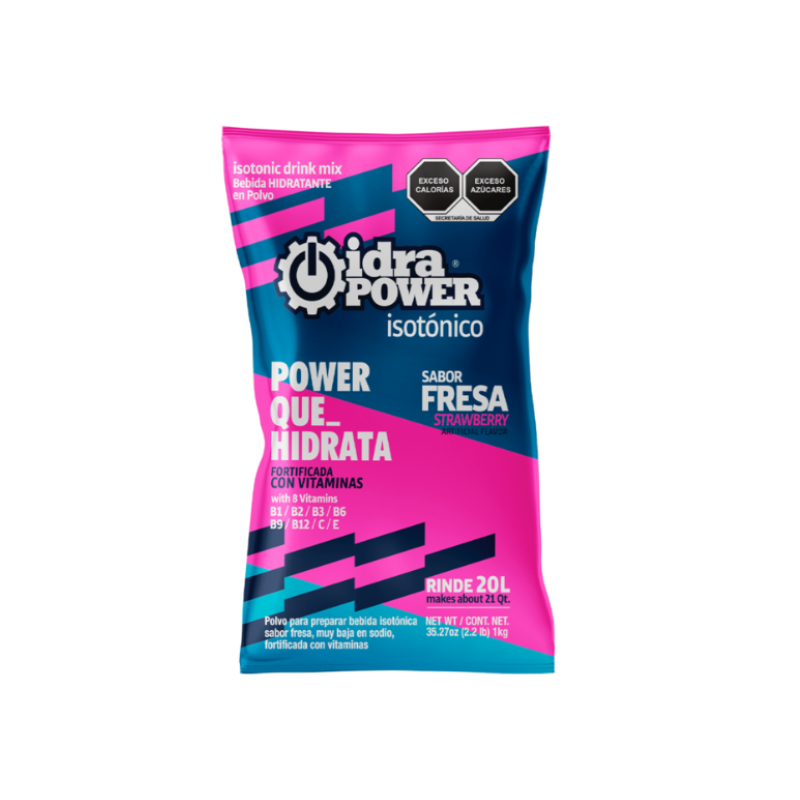 IDRAPOWER BEBIDA HIDRATANTE SIN AZÚCAR VARIOS SABORES 1 KG - 1 PIEZA
