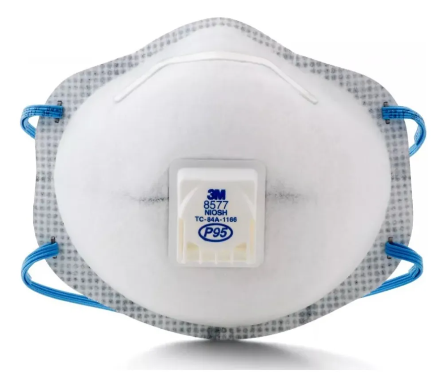 MASCARILLA PARA VAPORES ORGÁNICOS CON VÁLVULA 3M 8577 - 10 PIEZAS