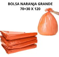 BOLSA NARANJA 70+30X120 CAL.200