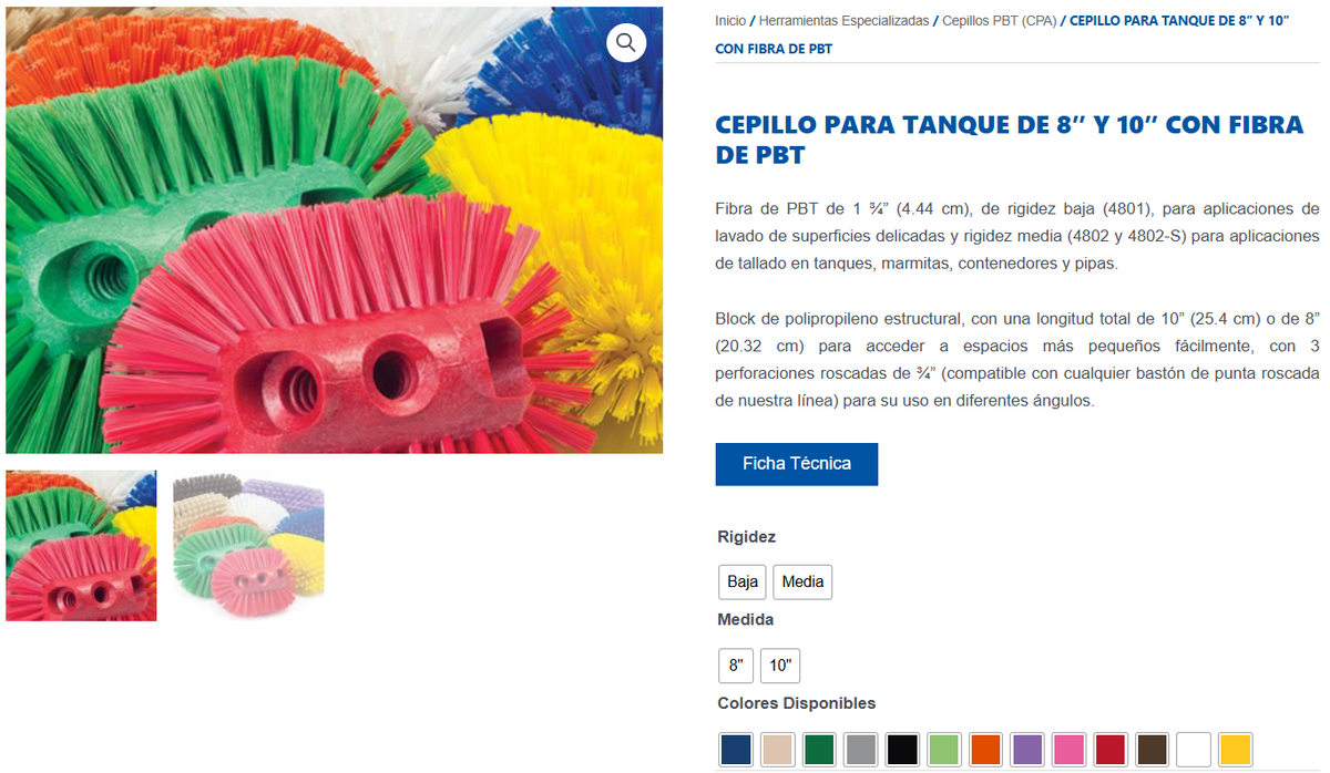 CEPILLO 8 P/TANQUES MEDIO NARANJA