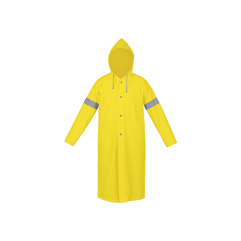 GABARDINA IMPERMEABLE ECO‑1220 CON REFLEJANTE TALLA M - 1 PIEZA