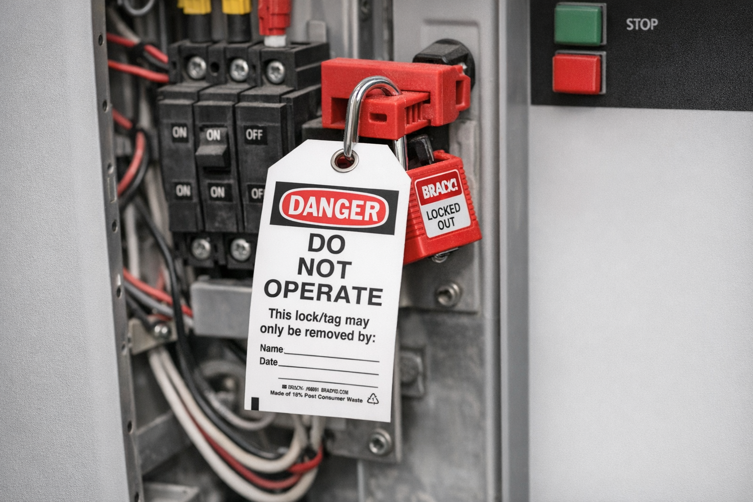 ETIQUETAS DE SEGURIDAD BRADY 65408 “DANGER DO NOT OPERATE” - 10 PIEZAS