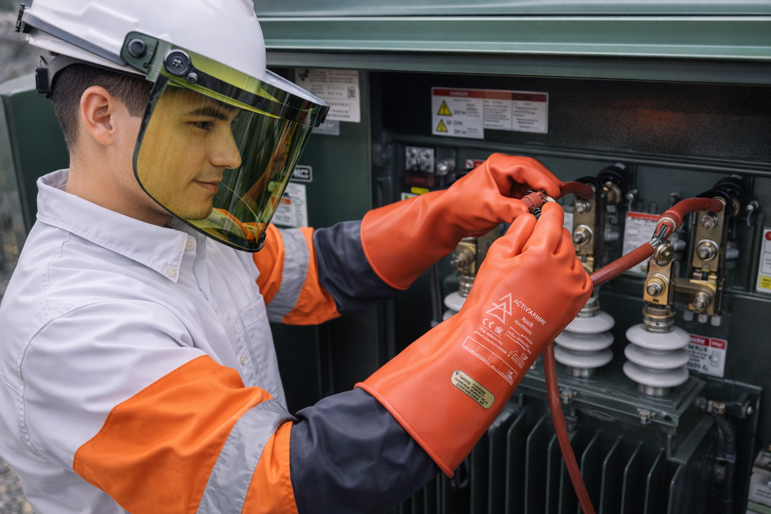 GUANTES AISLANTES ELÉCTRICOS ACTIVARMR CLASE 00 RIG001R - TALLA 7