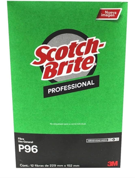 FIBRA DE USO GENERAL VERDE, 3M SCOTCH-BRITE 96, 152 MM X 229 MM