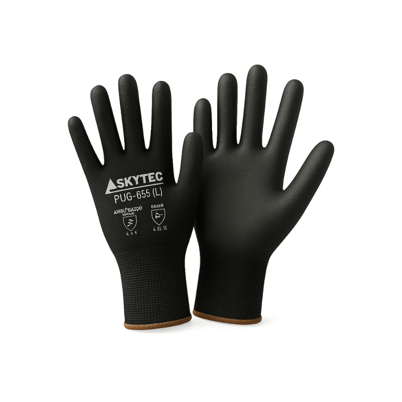 GUANTES ANTICORTE HPPE CON RECUBRIMIENTO DE POLIURETANO PUG‑655 - 1 PAR