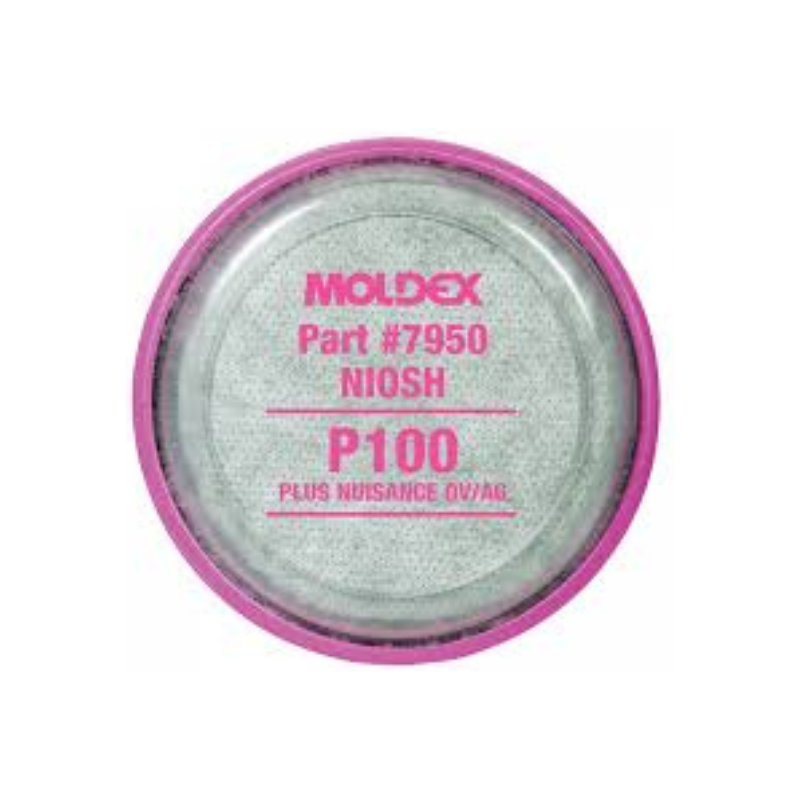 PAR FILTRO GASES ACIDOS Y VAPORES ORGANICOS 7950 P100 MOLDEX - 2 PIEZAS