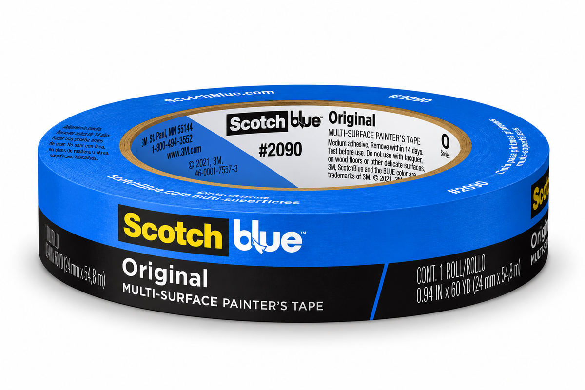 CINTA MASKING TAPE 3M SCOTCH BLUE 2090 24 MM X 54.8 M - 1 PIEZA