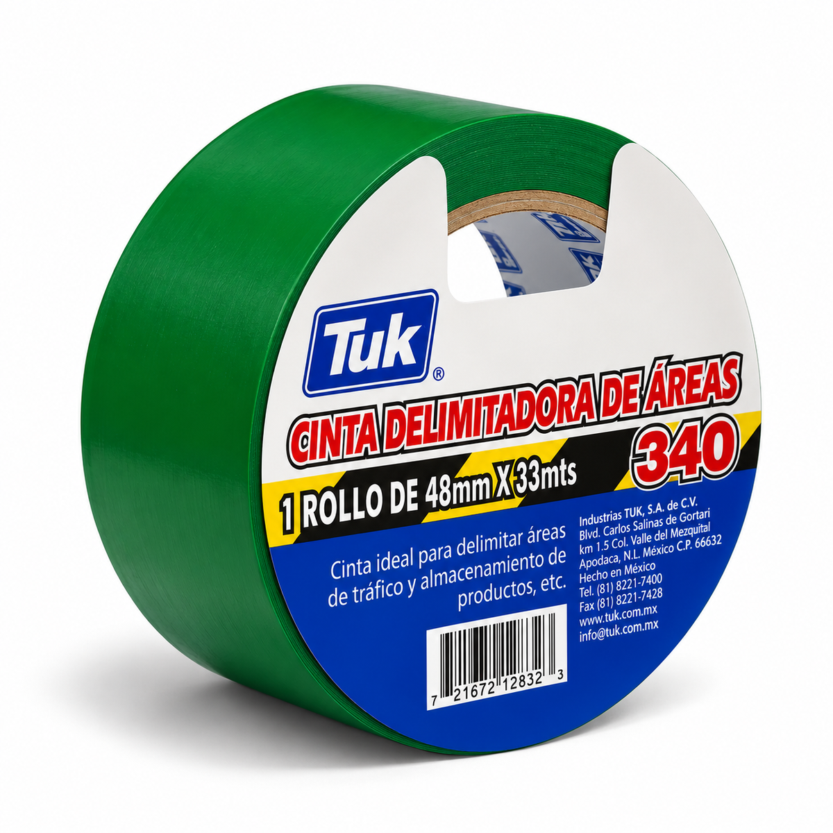 CINTA DELIMITADORA VERDE 2” X 33M - 1 PIEZA