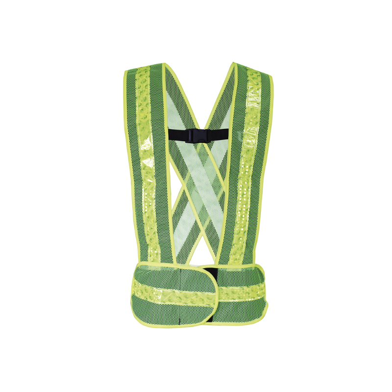 CHALECO TIPO CARRILLERO DE MALLA VERDE CON REFLEJANTE REF‑1010 - 1 PIEZA