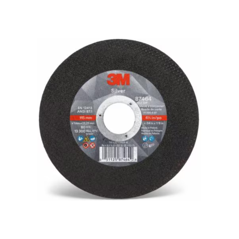 DISCO DE CORTE 3M SILVER 87464 T1 115 MM 1.2 MM - 1 PIEZA
