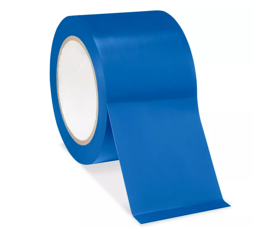 ULINE CINTA VINÍLICA DE SEGURIDAD INDUSTRIAL - 3" X 36 YARDAS - AZUL - 1 PIEZA