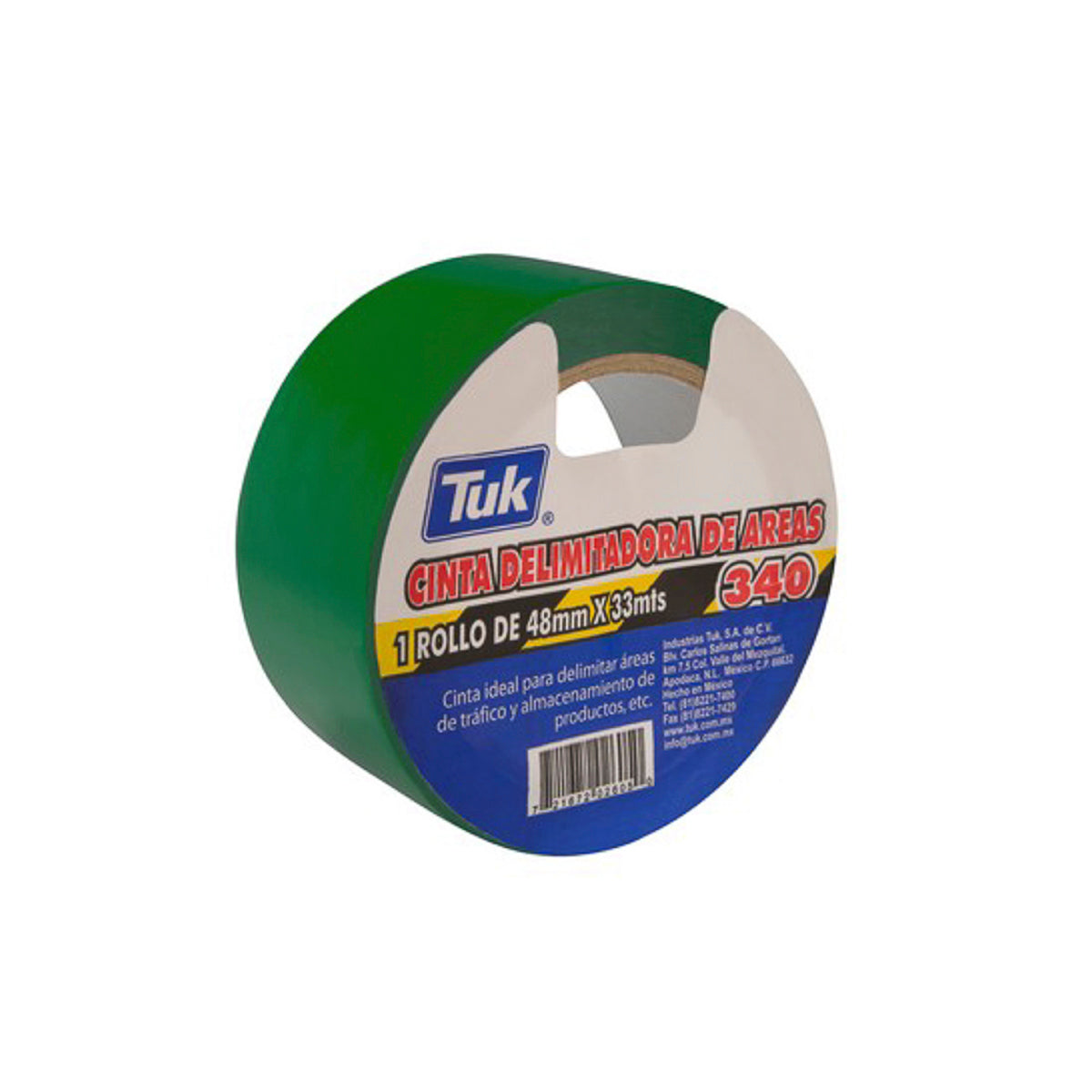 CINTA DELIMITADORA VERDE 2” X 33M - 1 PIEZA