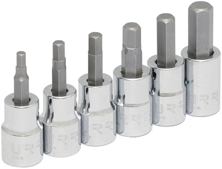 JUEGO DE 6 DADOS PUNTA HEXAGONAL 6MM - 6 PZ