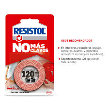 CINTA DE MONTAJE RESISTOL NO MÁS CLAVOS 120 KG 1.5 M - 1 PIEZA