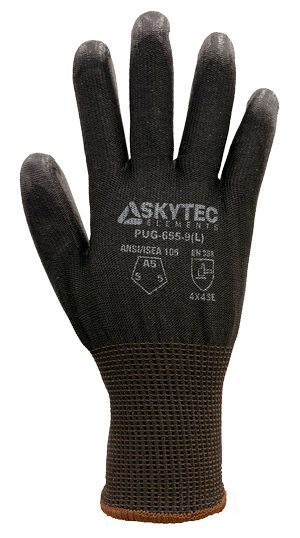 GUANTES DE POLIÉSTER CON RECUBRIMIENTO DE POLIURETANO PUG‑10 - 1 PAR