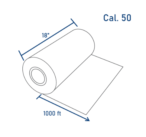STRETCH FILM 18" X 1000 FT CAL 50 - 1 PIEZA